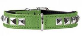 Hunter Collar Leather Rocky Petit Green/black 1.6cm, 17-21cm