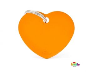 Myfamily Orange Heart Nametag