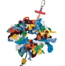 Flamingo Toy For Birds Cage Hanger Rope Flosy Ring