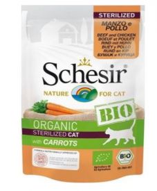 image of Schesir Bio Cat Sterilized Beef - Chicken - Carrot 