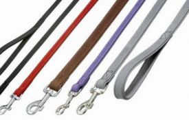 image of Hunter Leash In Leather Red