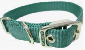 Hamilton Single Thick Nylon Deluxe Dog Collar, Teal 16 Inch