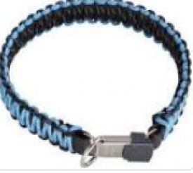 Sprenger Collar In Nylon With Click Lock Black And Blue