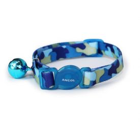 Cat Collar Camouflage Blue