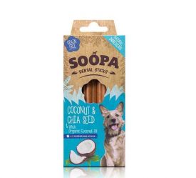 Soopa Natural Dental Treats Coconut&chia Seeds Sticks 100g 