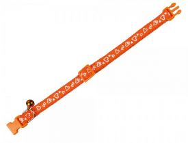 Cat Collar Heart Orange