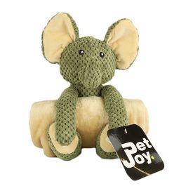 Pet Joy Elephant Buddy With Blanket