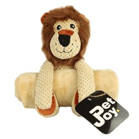 image of Pet Joy Lion Buddy With Blanket