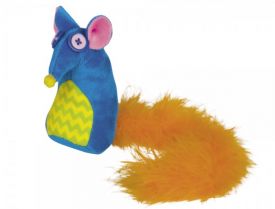 Nobby Colourfull Mouse With Feathers & Catnip
