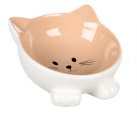 Flamingo Puzi Ceramic Cat Bowl Taupe 