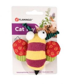 Flamingo Cat Toy Crinkly Bee With Catnip 
