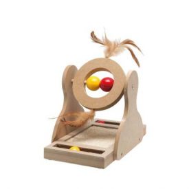Flamingo Wooden Scratch Toy Tumbler