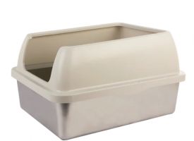 Go Fresh Stainless Steel Cat Litter Box Sand