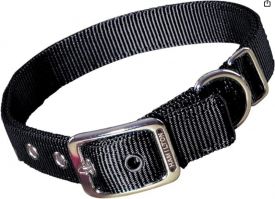 Hamilton 1 Double Thick Nylon DLX Dog Collar Black 