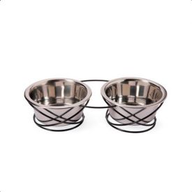 Imac Meta Bowl Stand With 2 Steel Bowls
