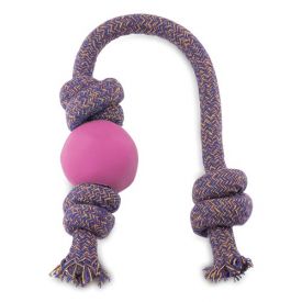 Beco Pets - Rubber Pink Ball On Rope Large