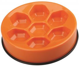 image of M-pets - Cavity Slow Feed Bowl Orange