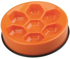 M-pets - Cavity Slow Feed Bowl Orange