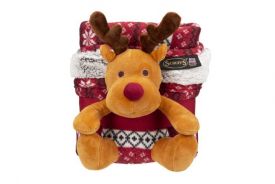 Scruffs - Santa Paws Blanket & Reindeer Set Red