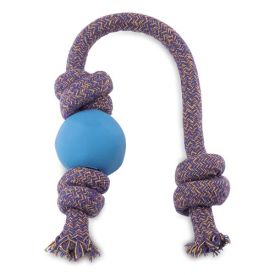 Beco Pets - Rubber Blue Ball On Rope Small