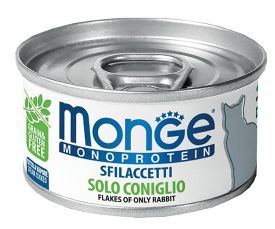 Monge Monoprotein Cat Wet Flakes Only Rabbit 
