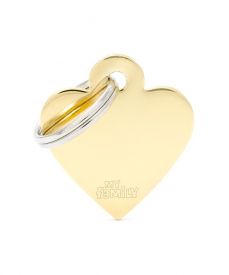 Myfamily Gold Heart Nametag