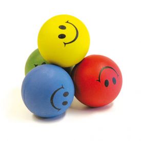image of Nobby Foam Rubber Smiley Balls Assorted