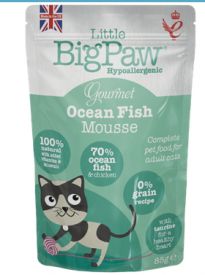 Little Big Paw Cat Wet Food Gourmet Ocean Fish Mousse Pouch