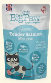 Little Big Paws Cat Wet Food Gourmet Atlantic Salmon Mousse Pouch
