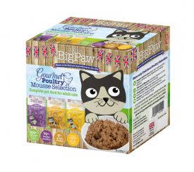 Little Big Paws Cat Wet Food Gourmet Poultry Mousse Pouch Multibox
