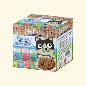 Little Big Paws Cat Wet Food Gourmet Seafood Selection Mousse/pouch Multibox