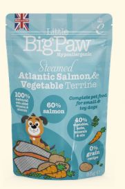 Little Big Paws Dog Wet Food Steamed Atlantic Salmon & Vegetable Terrine Pouch