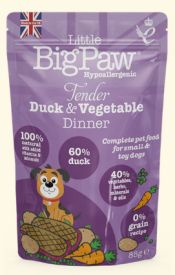 Little Big Paws Dog Wet Food Traditional Turkey & Vegetables Dinner Pouch