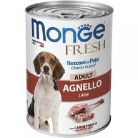 Monge Adult Dog With Fresh Lamb Chunks In Loaf