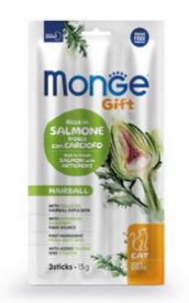 Monge Gift Soft Sticks Cat Hairball Salmon with Artichoke