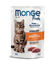 Monge Fresh Pate With Duck Chunks For Sterilized Adult Cat