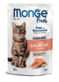 Monge Fresh Pate With Salmon Chunks For Sterilized Adult Cat