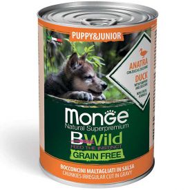 Monge Bwild Wet Grain Free Puppy & Junior Duck, Pumpkin & Zucchini 