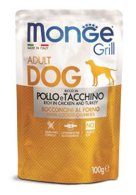 Monge Grill Dog Wet Chicken With Turkey 