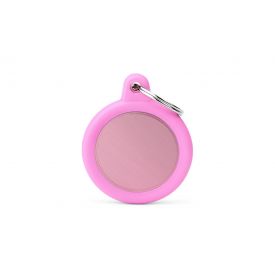 My Family Hushtag Aluminum Pink Circle