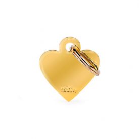 My Family Gold Shine Heart ID Tag