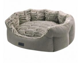 Nobby Cacho Oval Comfort Bed Light Grey