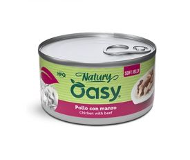 Oasy Wet Cat Natury Chicken with Beef in Soft Jelly