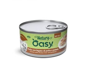 Oasy Wet Cat Natury Chicken with Chicken Liver and Potatoes in Soft Jelly