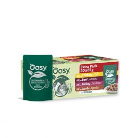 Oasy Oasy Wet Cat Original - MultiPack Adult Sterilized MEAT SELECTION (40x85g)