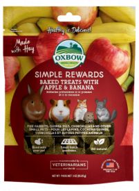 Oxbow Simple Rewards Baked Treats With Apple And Banana