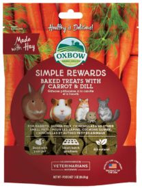 Oxbow Simple Rewards Baked Treats With Carrot And  Dill
