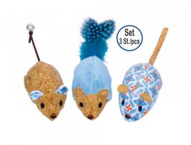 Nobby Cork Mice With Catnip 