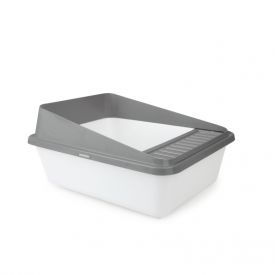 Afp Go Fresh - High Back Cat Litter Box Large - Grey