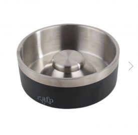 AFP Life4 Pet Slow Feeding Stainless Bowl Black